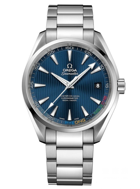 Copy Blue Dial UK Omega Seamaster Aqua Terra Pyeongchang 2018 Winter Olympics Watches