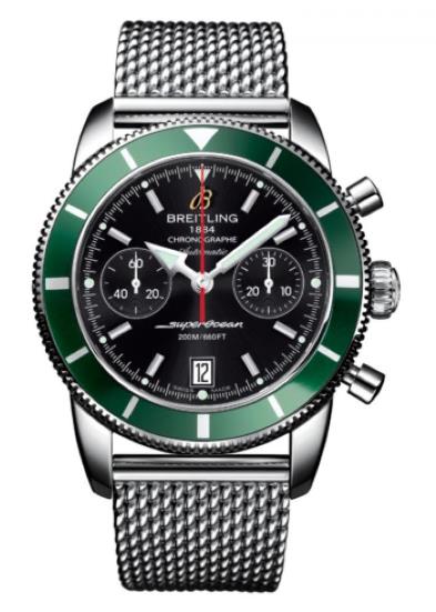 The 44 mm fake watches are made from stainless steel.