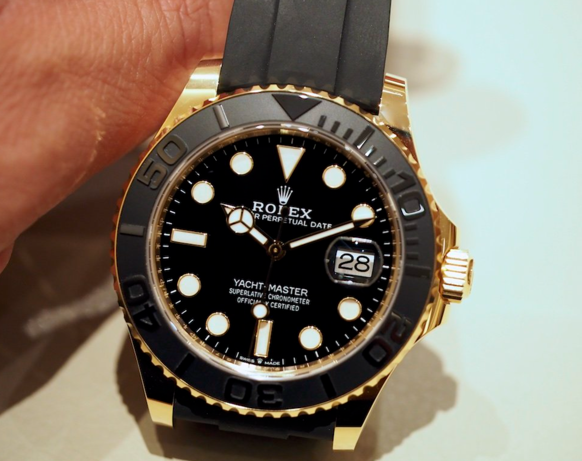 UK Swiss Made Fake Rolex Yacht-Master 42 Yellow Gold ref. 226658